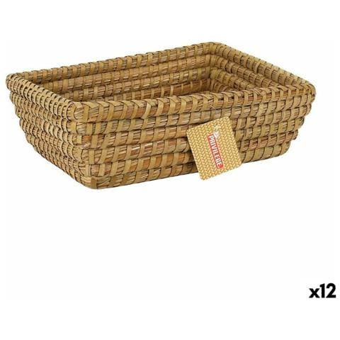 Cestino Multiuso Privilege Korne Marrone Vimini Rettangolare 30 X 23 X 9 Cm (12 Unità) - Foto 1