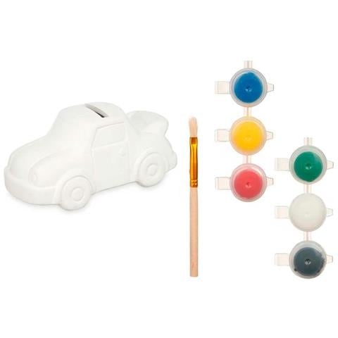 Salvadanaio Da Dipingere Bianco 14,5 X 7,2 X 9,4 Cm Macchina (12 Unità) - Foto 2