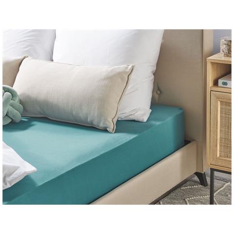 Coprimaterasso Elasticizzato Hofuf Cotone Turchese - Foto 1