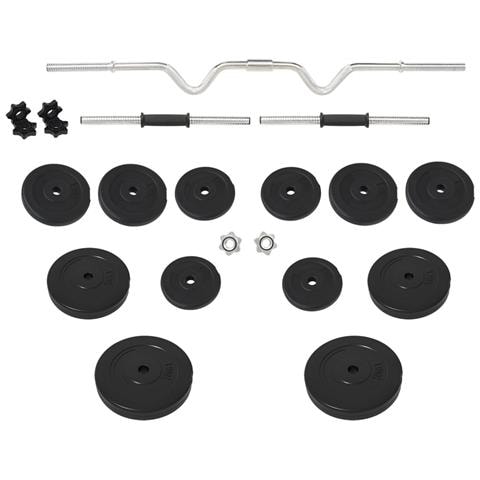 Set Bilanciere Curl E Manubri Con Dischi 60 Kg - Foto 2