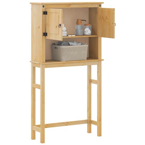 Mobile Lavatrice da Bagno Corona in Legno Massello di Pino - Foto 3