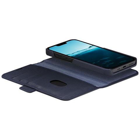 Custodia Per Iphone 14 Pro Max 2 In 1 Modello New York Con Portacarte, Blu Marine - Foto 2