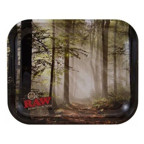 Vassoio In Metallo Foresta - Misura 17.5 X 27.5 Cm - Foto 1