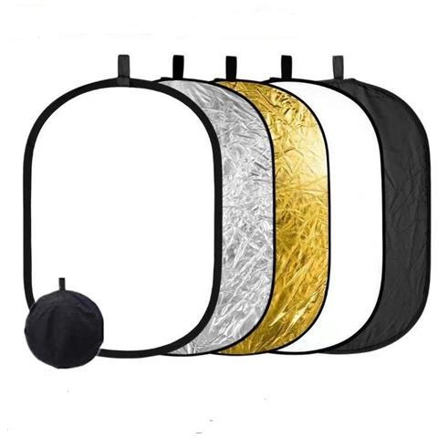 Riflettore Di Luce Portatile Per Fotografia 5 In 1 Ovale  L - Foto 1