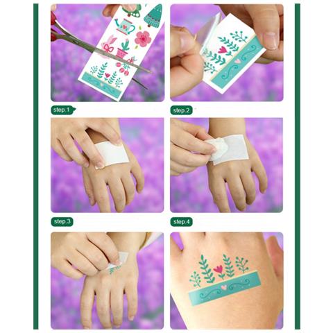 Adesivi Per Tatuaggi Temporanei Impermeabili, 14 Pezzi Farfalla - Foto 2