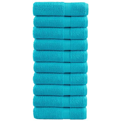 Asciugamani da Bagno SOLUND 10 pz Verdi 100x150cm 600 g /m² - Foto 1