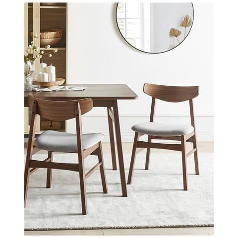 Set Di 2 Sedie Da Pranzo Smiley Grigio Chiaro - Foto 1