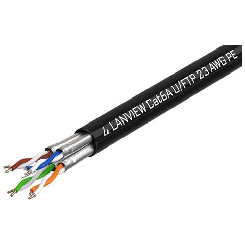 Lvn122445 Cavo Di Rete Nero 500 M Cat6a U /utp [utp] (cat6a U-ftp Network Cable - 4x2xawg23 Pe Black 500m - Outdo - Foto 1