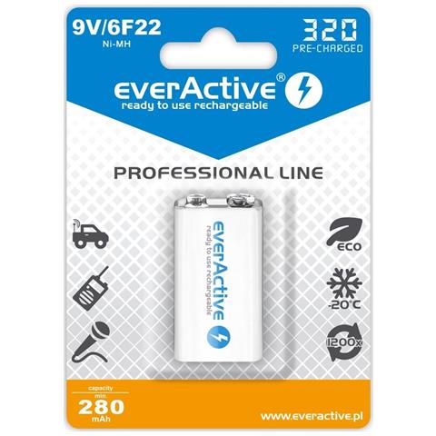 EVHRL22-320 batteria per uso domestico Batteria ricaricabile 9V Nichel-Metallo Idruro (NiMH) - Foto 1