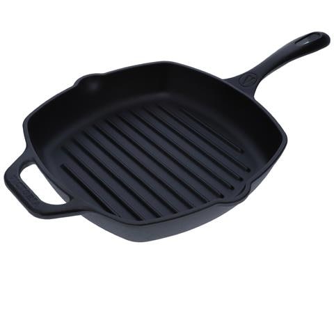 38571 Bistecchiera In Ghisa Stagionata Induzione 25x25cm Per, Fuoco, Barbecue, Forno Nero - Foto 1