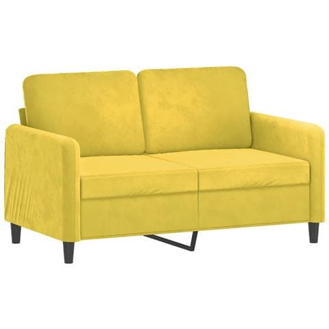 Set Di Divani 3 Pz Giallo In Velluto - Foto 3