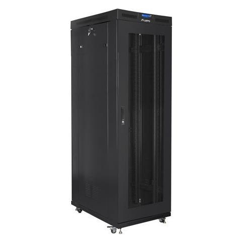 Lanberg FF01-8027-23BL, Rack indipendenti, 27U, 1200 kg, Griglie, 96 kg, Nero - Foto 2