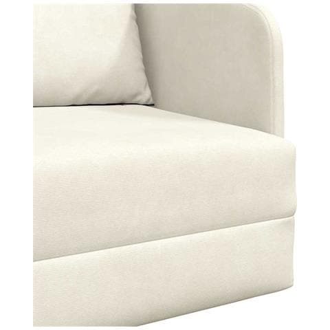 Divano Letto da Pavimento 2-in-1 Panna 65x80x83 cm in Velluto - Foto 9