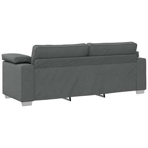 Set divano 3 pezzi con cuscini grigi scuri - Foto 9