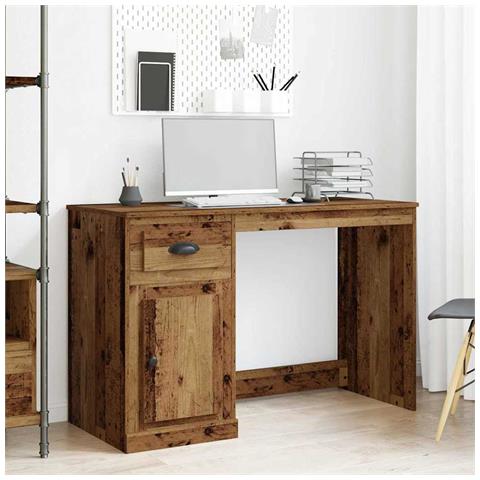 Scrivania  con ripostiglio in legno antico 50x115x75 cm in legno ingegnerizzato - Foto 2