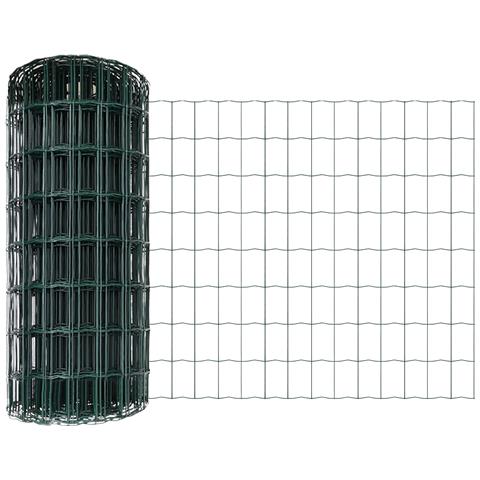 Recinzione Euro con 5 Post U Verde 0.8x10 m Acciaio - Foto 1