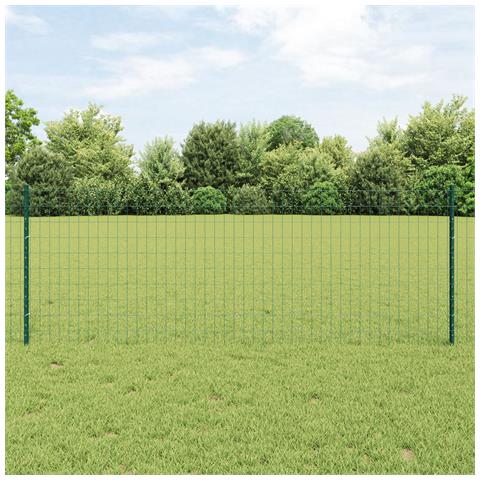 Recinzione Euro con 5 Post U Verde 0.8x10 m Acciaio - Foto 2