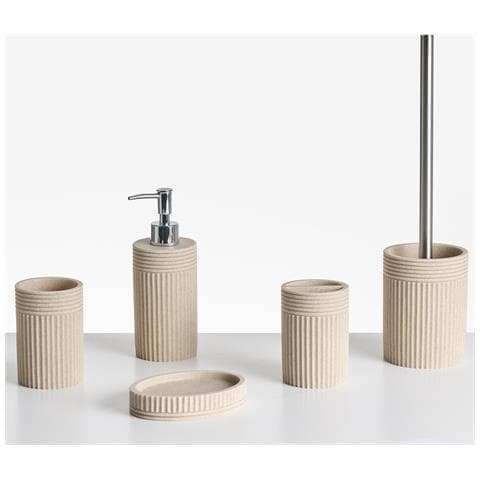 Set Da 5 Accessori Per Il Bagno Chancay Beige Chiaro - Foto 2