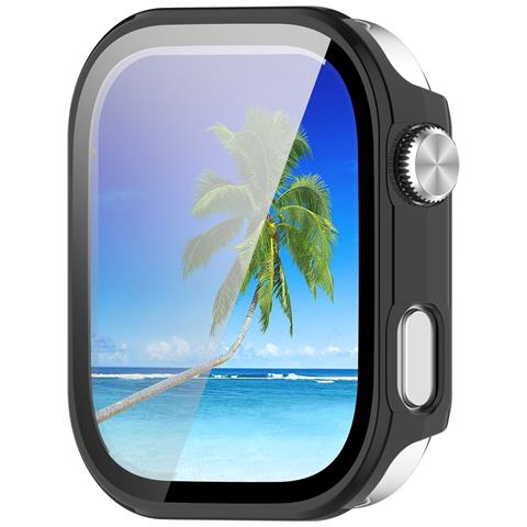 Custodia Protettiva Integrata In Vetro Temperato E Pc Compatibile Con Redmi Watch 6 - Copertura Completa Black - Foto 2