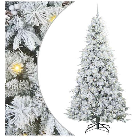 Albero di Natale Artificiale con Rami Pieghevoli Bianco 240 cm - Foto 1