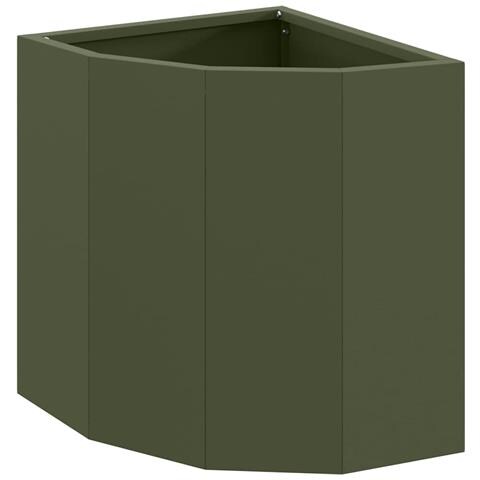Vaso d'angolo Oliver verde 30 x 30 x 35 cm Acciaio - Foto 1