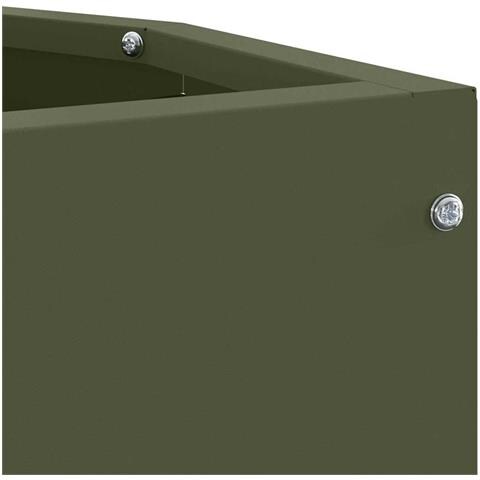 Vaso d'angolo Oliver verde 30 x 30 x 35 cm Acciaio - Foto 9