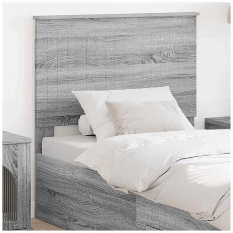 Testiera con testiera Grigio Sonoma 90 cm Legno multistrato - Foto 2
