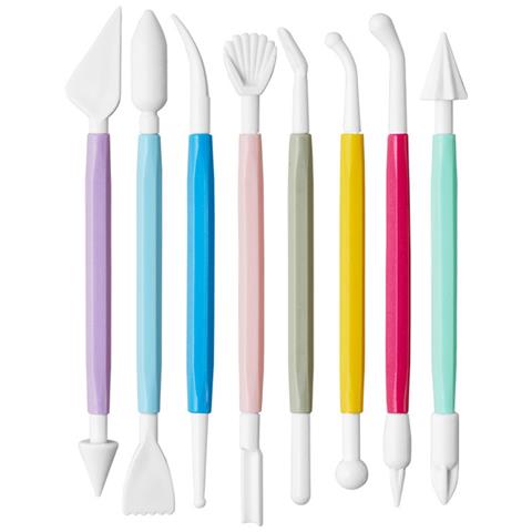 Set Di 8 Penne Per Intaglio Fondente - Strumenti Per Modellare Fiori Di Zucchero E Argilla - Foto 1