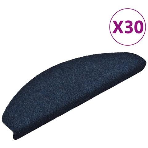Tappetini per scale autoadesivi 30 pz 65x21x4 cm blu navy semicircolari grandi - Foto 1