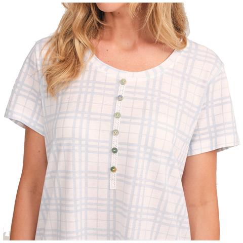 Jjbfh0710 Camicia Da Notte A Maniche Corte Da Donna - Foto 2