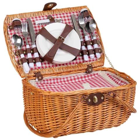 Cestino Pic-nic Marrone 40x28x22h - Foto 1