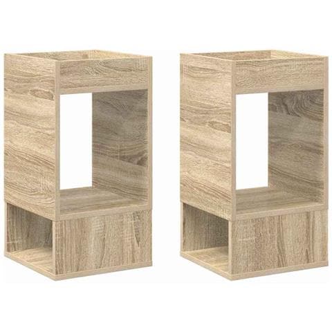 Tavolino 2 pcs Rovere Sonoma 30 x 30 x 56 cm Legno multistrato - Foto 1