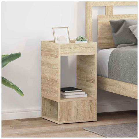 Tavolino 2 pcs Rovere Sonoma 30 x 30 x 56 cm Legno multistrato - Foto 2