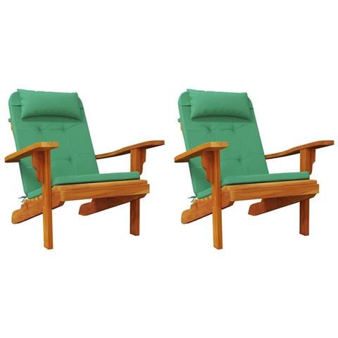 Cuscini per sedie 2 pcs Verde 58 x 77 x 4,5 cm Tessuto Oxford - Foto 1