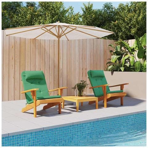 Cuscini per sedie 2 pcs Verde 58 x 77 x 4,5 cm Tessuto Oxford - Foto 2