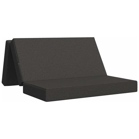 Divano Letto Pieghevole 120 x 67 x 45 cm Grigio Scuro - Foto 1
