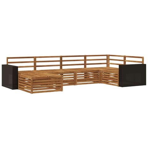 Set di divani da esterno 6 pcs Naturale - Foto 1