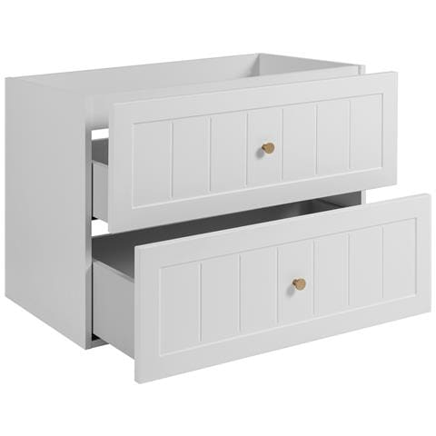 Mobile sottolavabo Kaschmir 100 cmMobileda bagno, Piano di lavoro effetto marmo bianco, Ripiano bianco - Foto 5