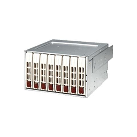 Mobile Rack CSE-M28E1, Bianco, 146 x 220 x 85 mm, 8x 2.5", 2x 5.25" - Foto 1