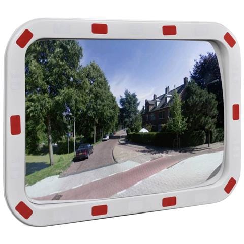 Specchio Traffico Convesso Rettangolare 40 X 60 Cm Con Catarifrangenti - Foto 1