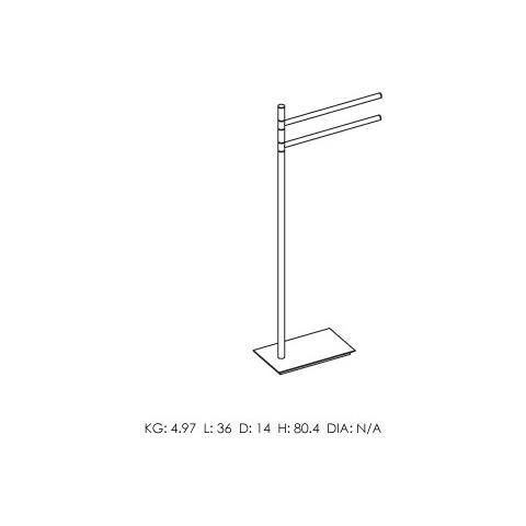 Piantana Lavabo Colombo Serie Square Cromo Art. b9901 - Cromo Con Porta Salviette Girevole A Magazzino - Foto 2