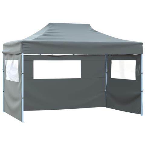 Tenda Pieghevole Con 3 Pareti 3x4,5 M Antracite - Foto 1