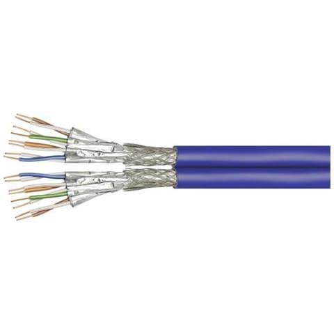 Cavo Di Rete Cat 7a S / ftp 4 X 2 X 0.32 Mm² Blu 100 M - Foto 1