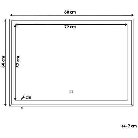 Specchio A Parete A Led 60 X 80 Cm Argens Argento - Foto 18