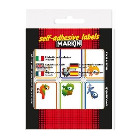 Etichette Autoadesive 70x37 Mm 10 Ff Da 6 Etichette Carta Bianca Con Decori Assortiti Markin X10046-2 - Foto 1