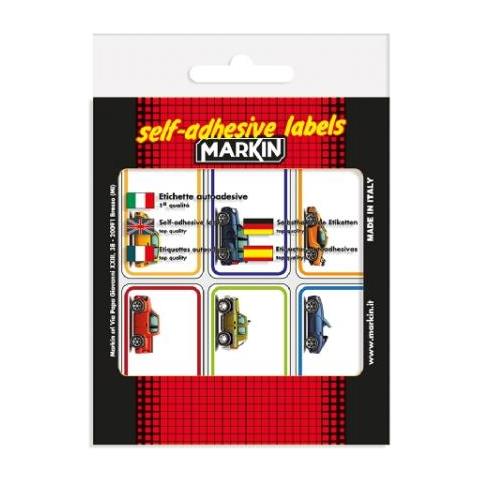 Etichette Autoadesive 70x37 Mm 10 Ff Da 6 Etichette Carta Bianca Con Decori Assortiti Markin X10046-2 - Foto 3