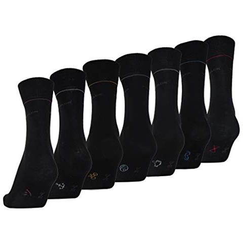 Calzini Da Uomo In Una Confezione Da 7 Giorni Nero 39-42 - Foto 1