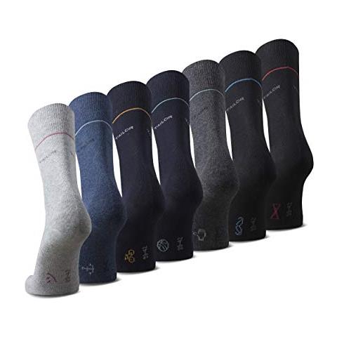 Calzini Da Uomo In Una Confezione Da 7 Giorni Nero 39-42 - Foto 2