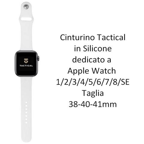 Cinturino 465 Originale Silicone Per Apple Watch 1-2-3-4-5-6-7-8-se 38 40 41mm White - Foto 2