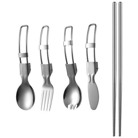 Set Posate Pieghevoli 5 Pezzi Silver - Foto 1